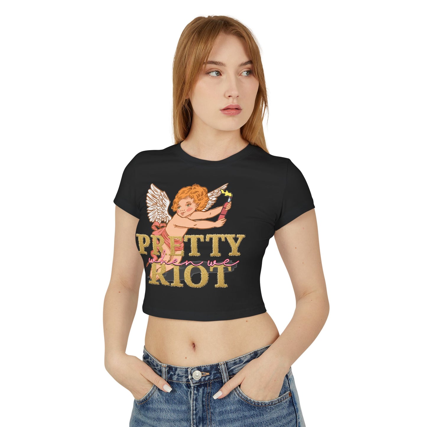 Pretty When We Riot Graphic Baby Tee