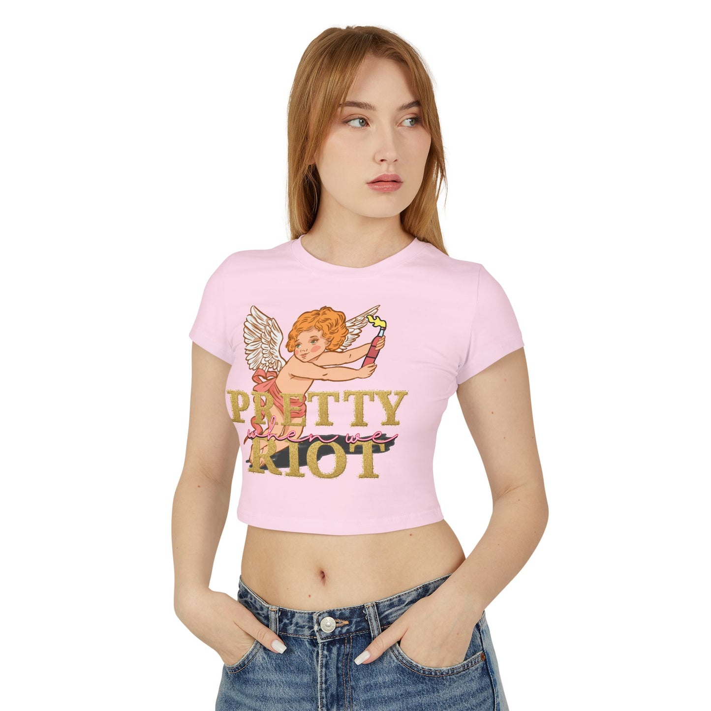 Pretty When We Riot Graphic Baby Tee
