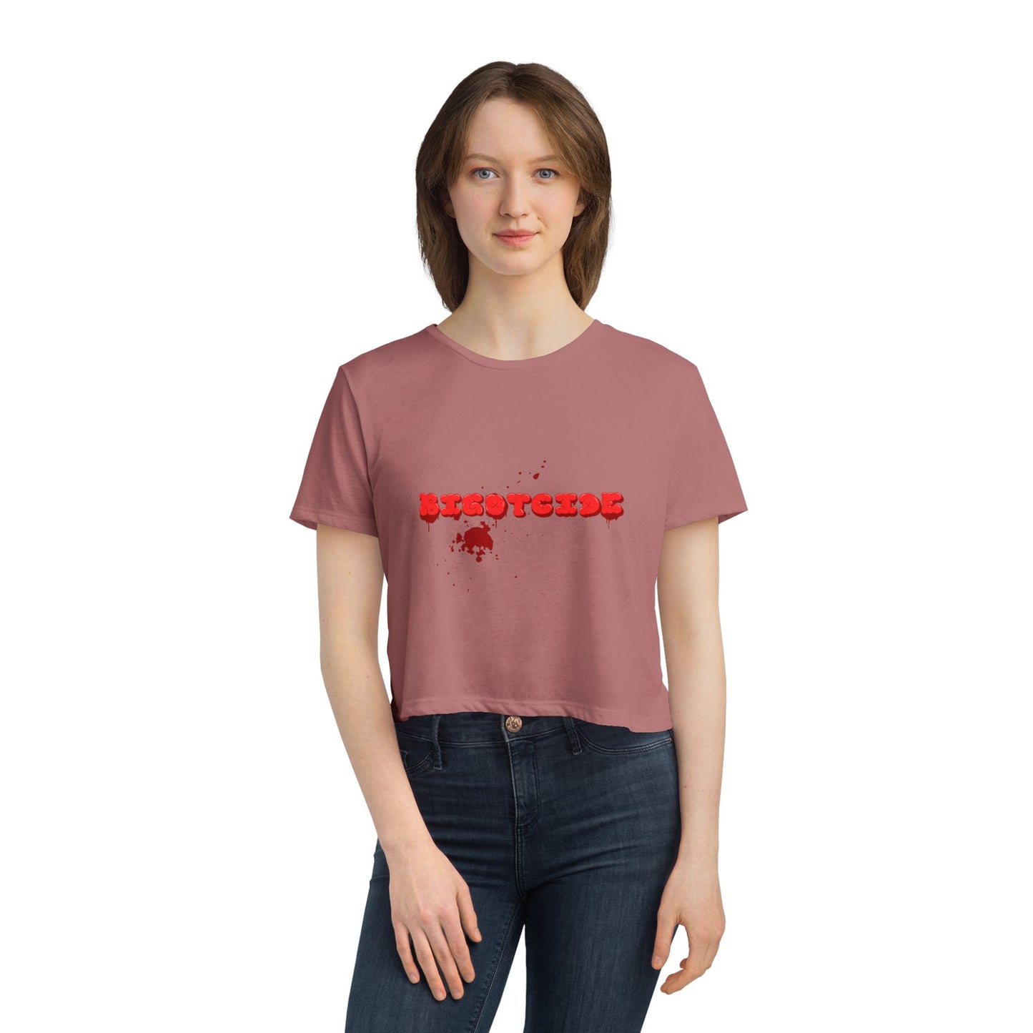 Bloody Bigotcide Flowy Cropped Tee