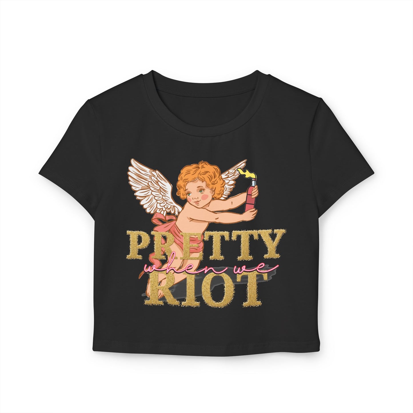 Pretty When We Riot Graphic Baby Tee