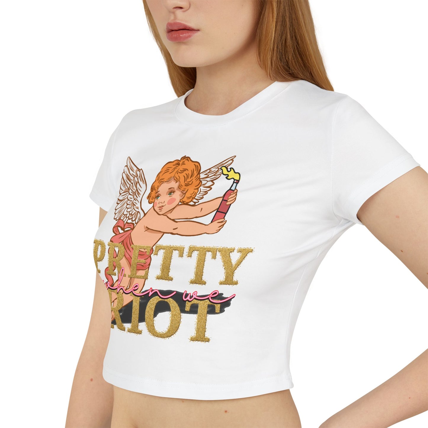Pretty When We Riot Graphic Baby Tee