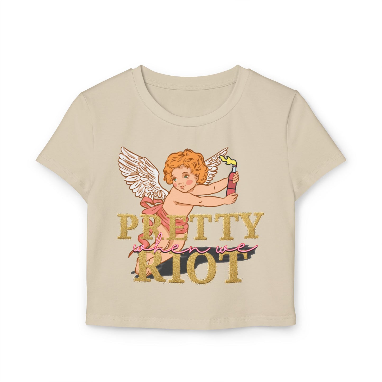 Pretty When We Riot Graphic Baby Tee