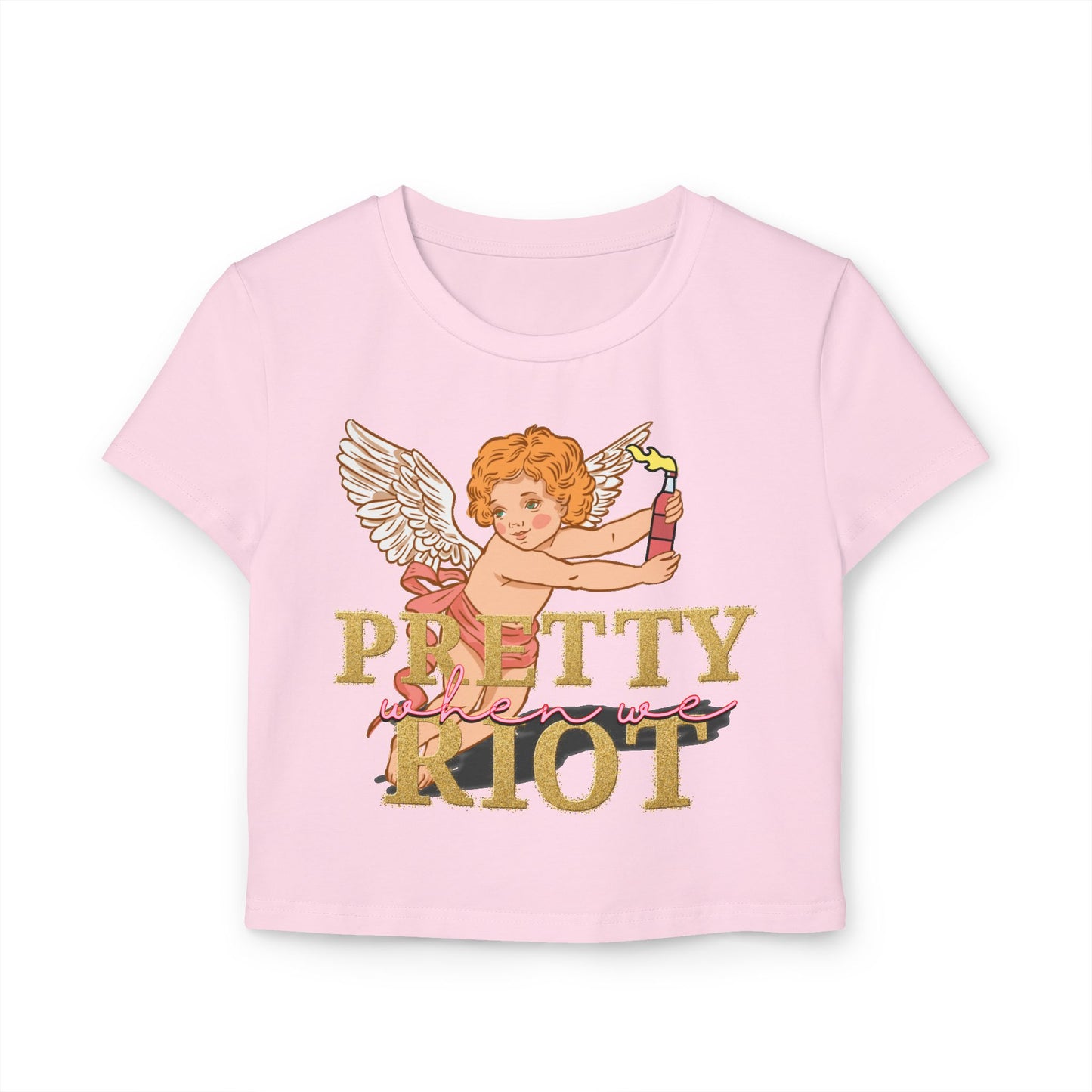 Pretty When We Riot Graphic Baby Tee