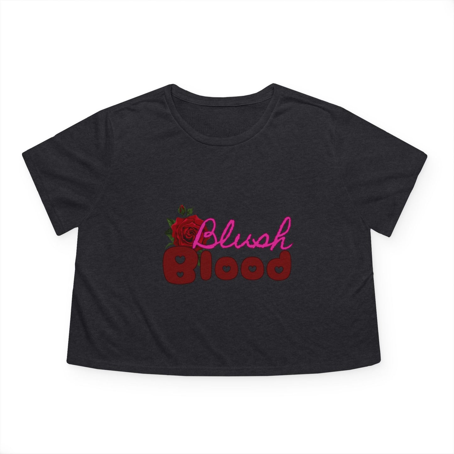 Blush and Blood Flowy Cropped Tee