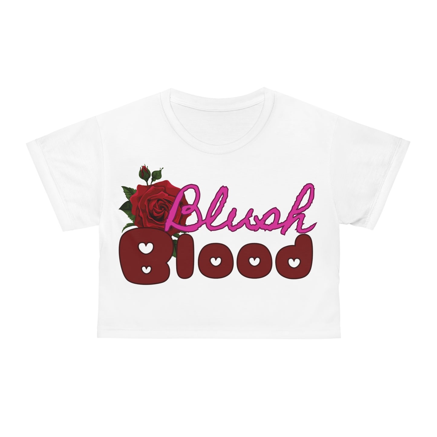 Blush and Blood Bold Graphic Crop Tee