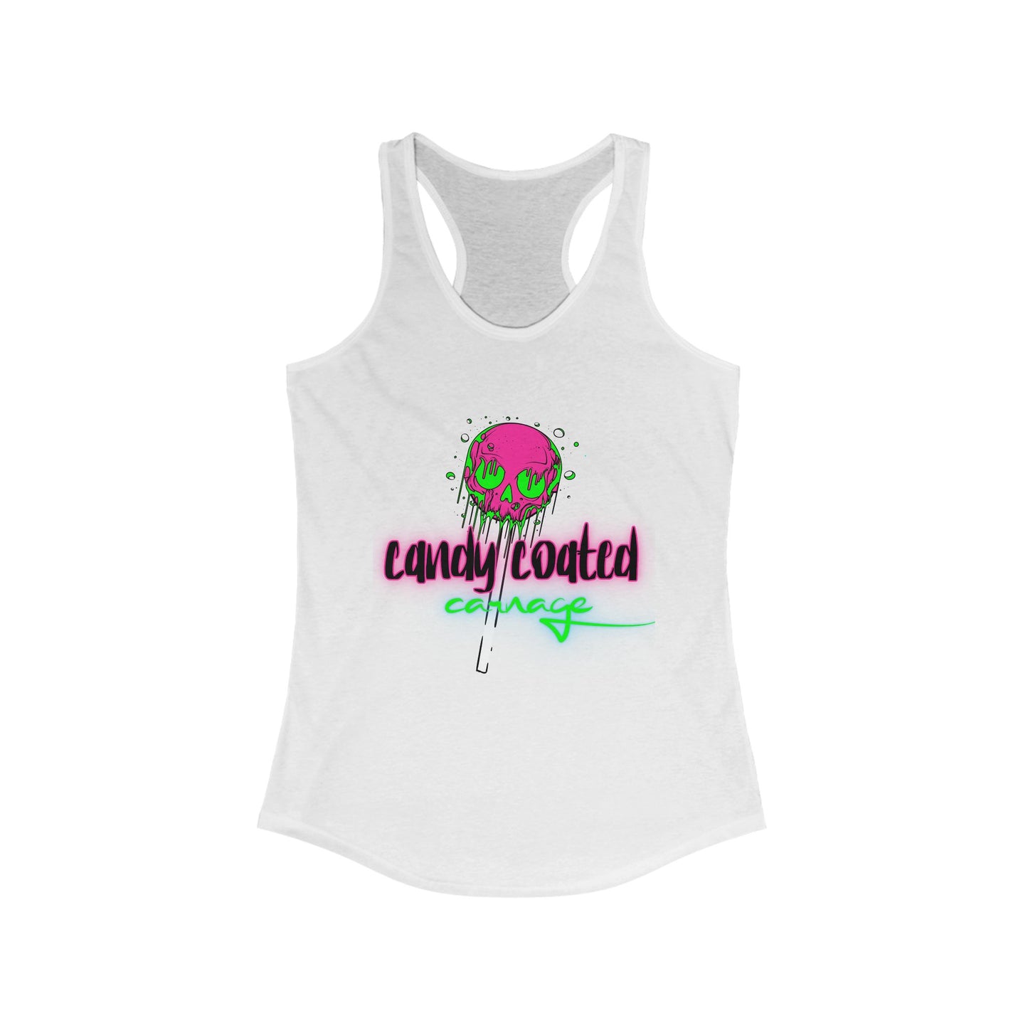 Candy Coated Skull Racerback Tank