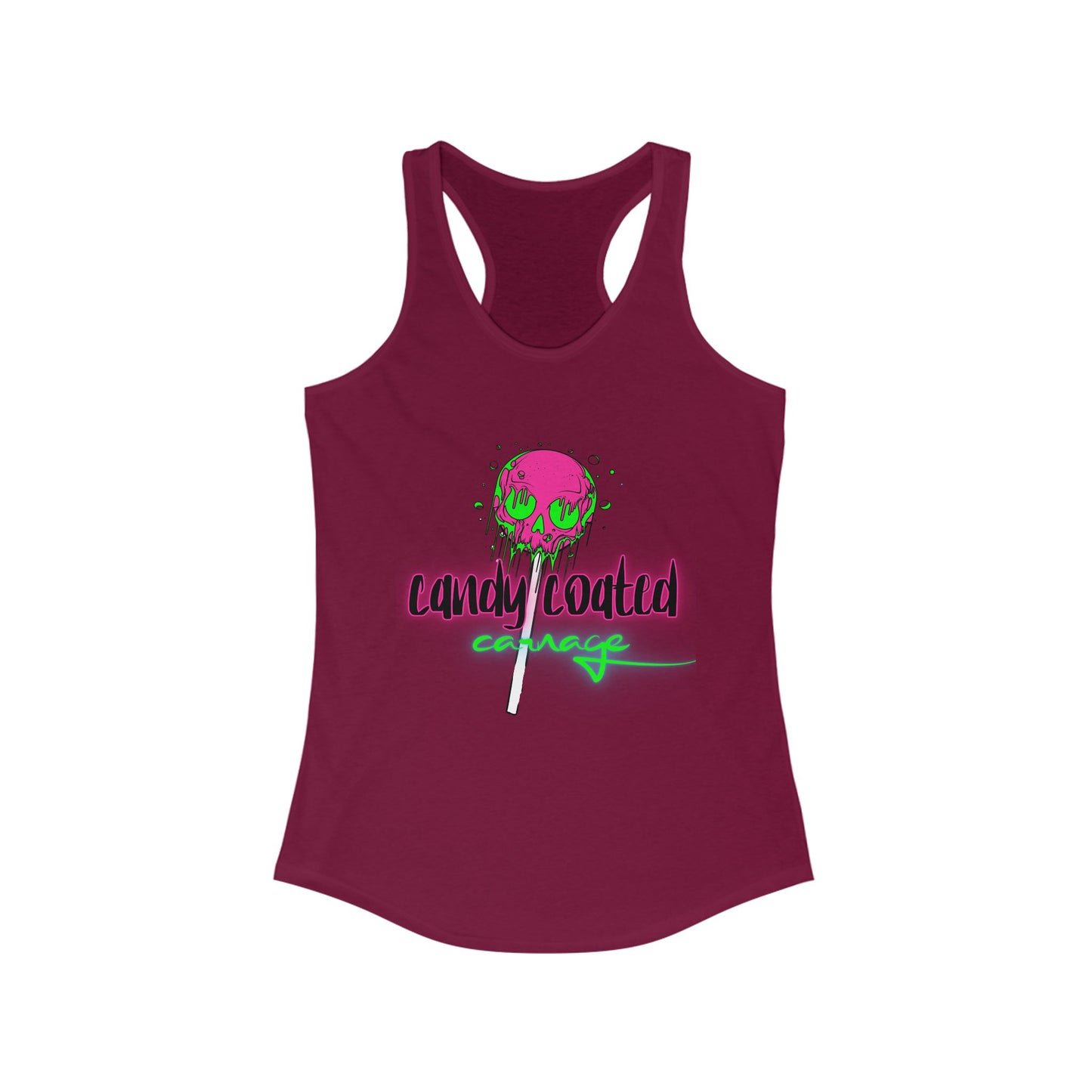 Candy Coated Skull Racerback Tank