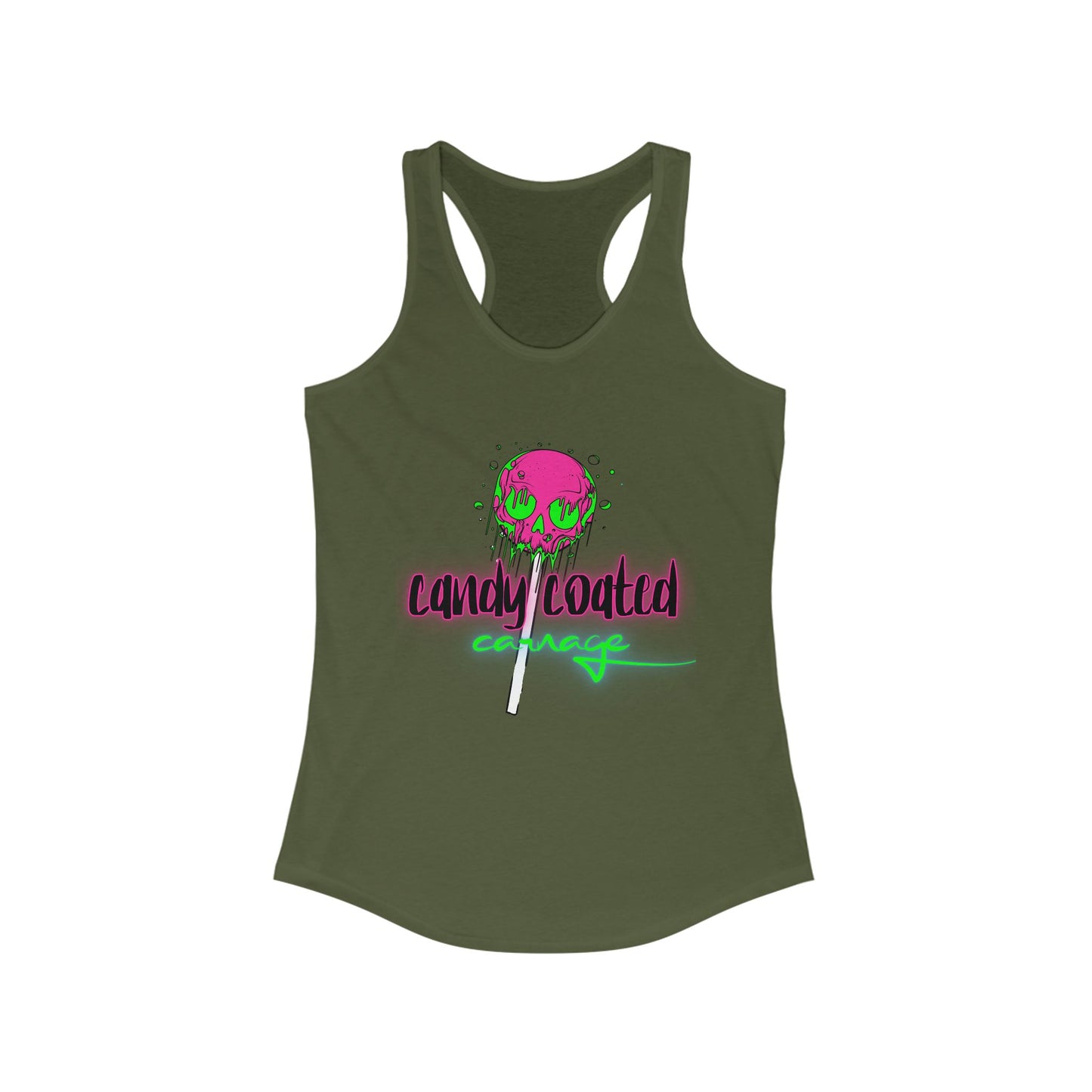 Candy Coated Skull Racerback Tank