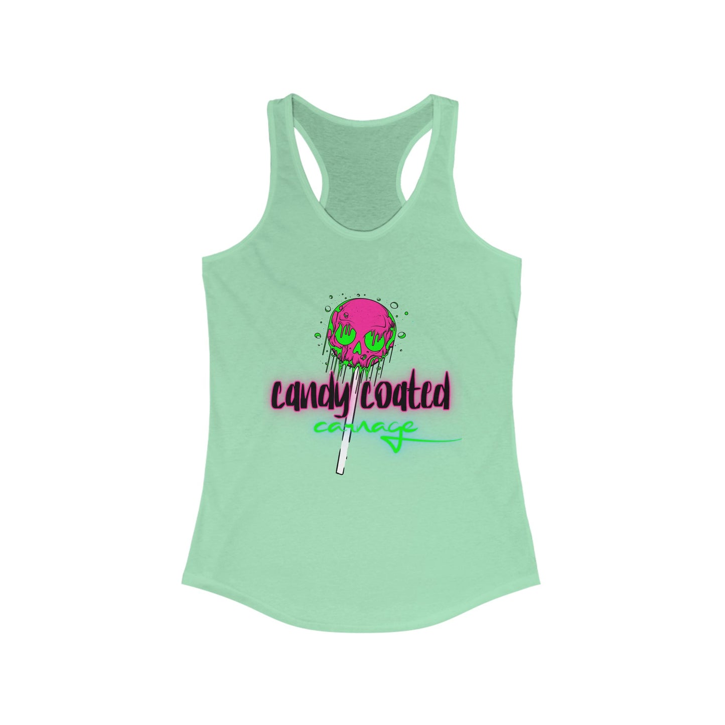 Candy Coated Skull Racerback Tank