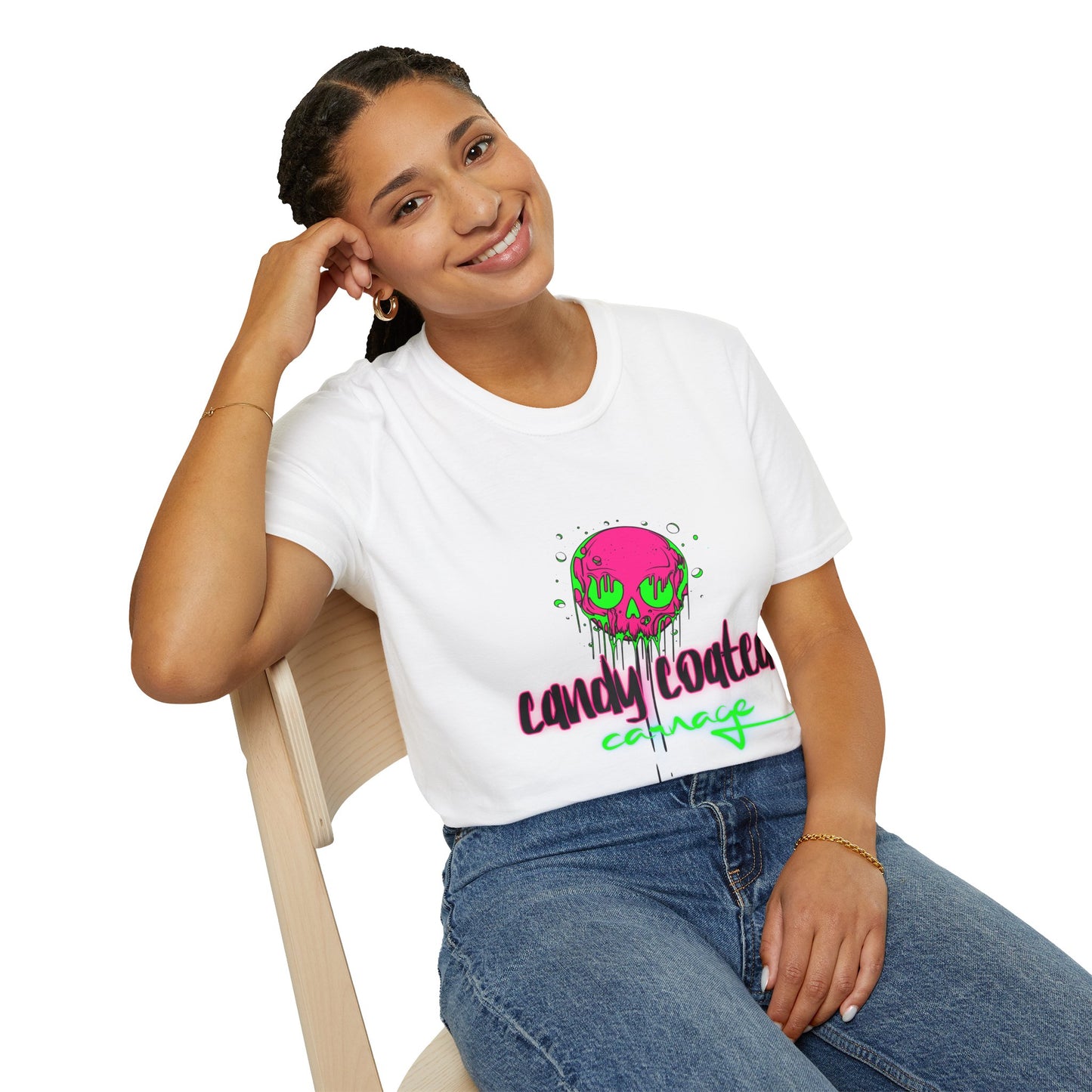 Candy Coated Skull Graphic T-Shirt