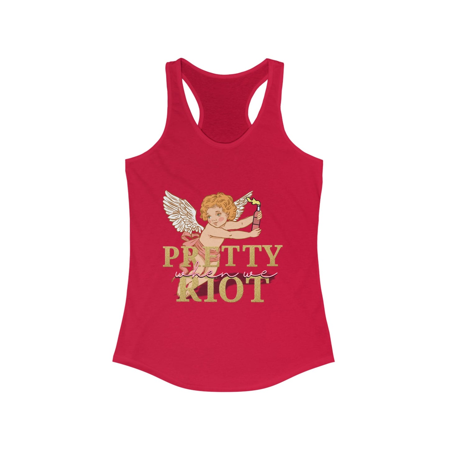 Pretty When We Riot Women's Racerback Tank