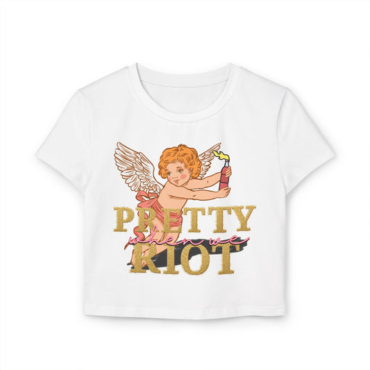 Pretty When We Riot Graphic Baby Tee